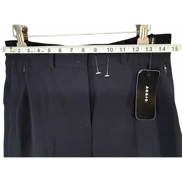 Akris Flore Navy Wool Stretch Tailored Trousers Womens 6 Quiet Luxury‎ NWT $995 - Picture 6 of 15